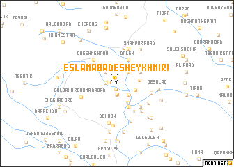 map of Eslāmābād-e Sheykh Mīrī