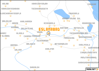 map of Eslāmābād