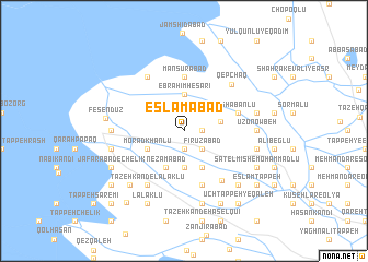 map of Eslāmābād