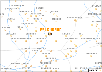 map of Eslāmābād