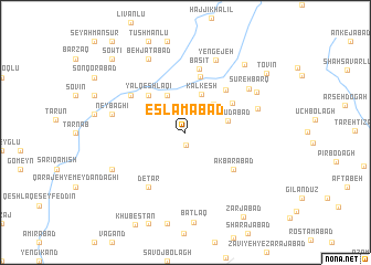 map of Eslāmābād