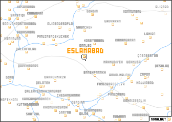 map of Eslāmābād