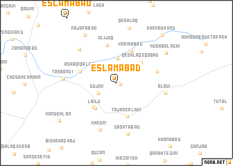 map of Eslāmābād