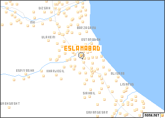 map of Eslāmābād