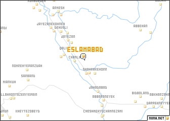 map of Eslāmābād