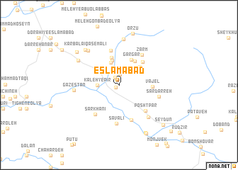 map of Eslāmābād