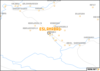 map of Eslāmābād