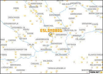 map of Eslāmābād