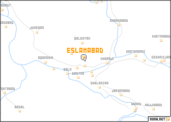 map of Eslāmābād