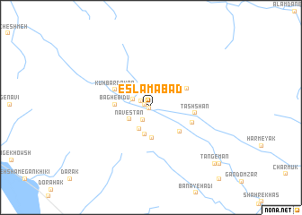 map of Eslāmābād