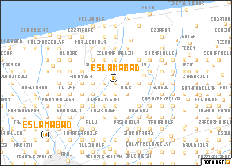 map of Eslāmābād