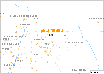 map of Eslāmābād