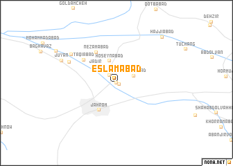 map of Eslāmābād
