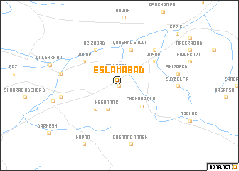 map of Eslāmābād