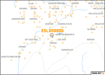 map of Eslāmābād