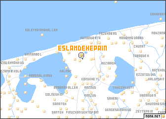 map of Eslāmdeh-e Pā\
