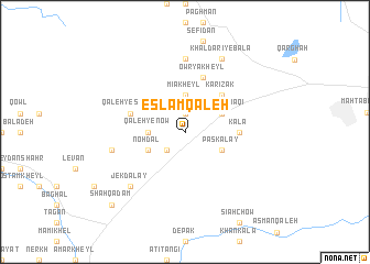 map of Eslām Qal‘eh