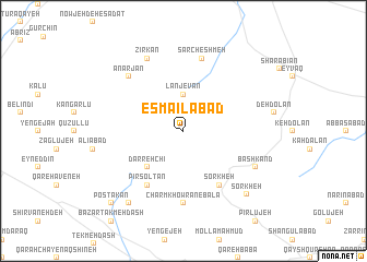 map of Esmā‘īlābād