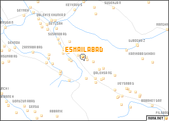 map of Esmā‘īlābād