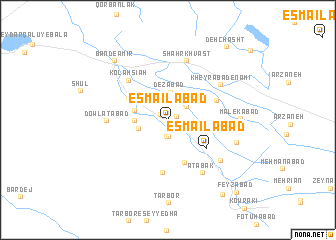 map of Esmā‘īlābād
