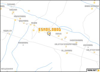 map of Esmā‘īlābād