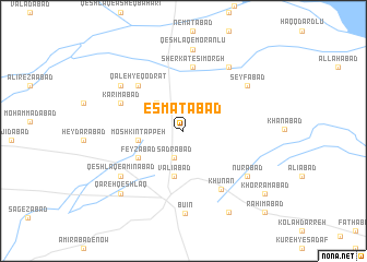 map of ‘Eşmatābād