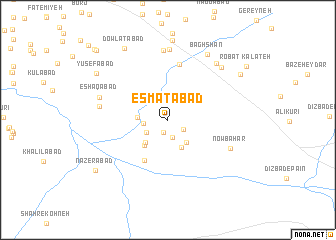 map of ‘Eşmatābād