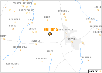 map of Esmond