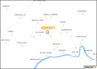 map of Esmont