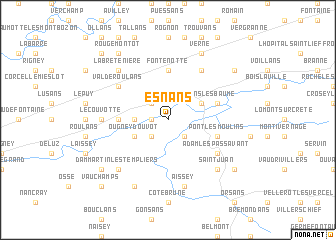 map of Esnans