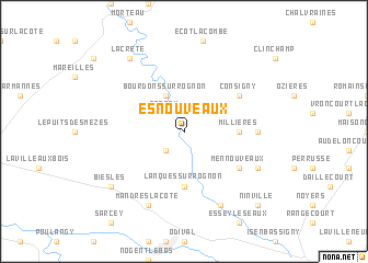 map of Esnouveaux