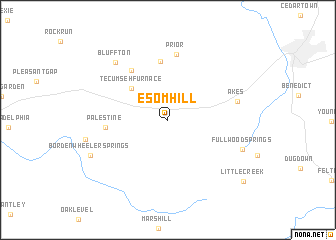 map of Esom Hill