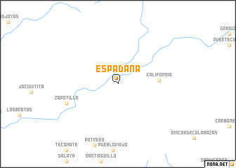 map of Espadaña