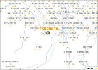 map of Espandeh