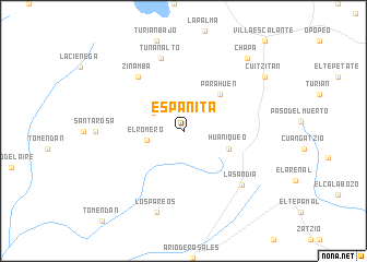 map of Españita