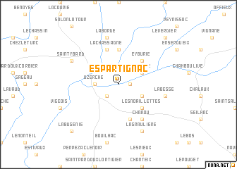 map of Espartignac