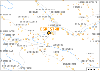 map of Espestān
