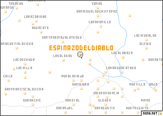 map of Espinazo del Diablo