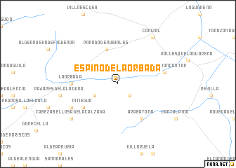 map of Espino de la Orbada