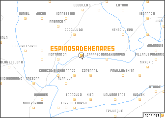 map of Espinosa de Henares