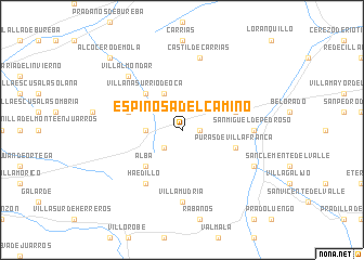 map of Espinosa del Camino