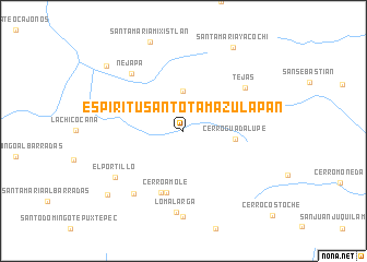 map of Espíritu Santo Tamazulapan