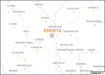 map of Espíritu