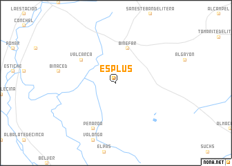 map of Esplús