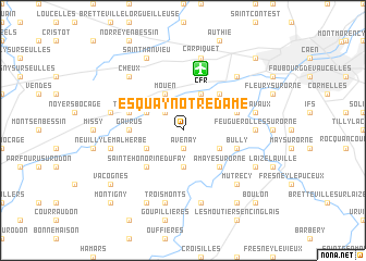 map of Esquay-Notre-Dame