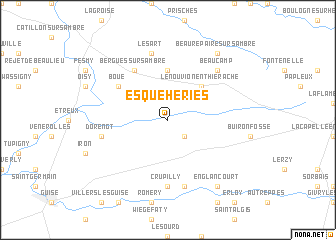 map of Esquéhéries