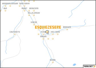 map of Esquièze - Sère