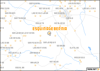 map of Esquina de Bernia