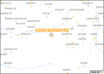 map of Essé-Kouassikro