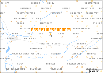 map of Essertines-en-Donzy